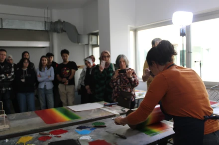 Elena SMYRNIOTIS tarafından "Mono Baskı" Workshop gerçekleştirildi